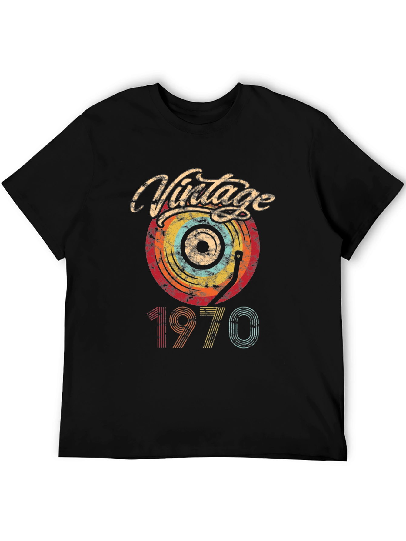Vintage 1970 Record Player Graphic Tee