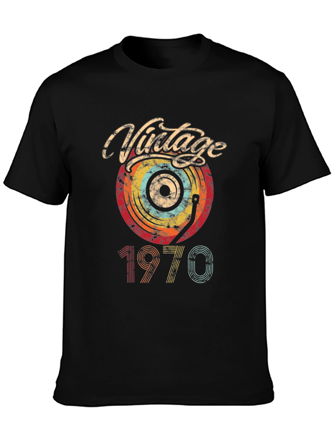 Vintage 1970 Record Player Graphic Tee