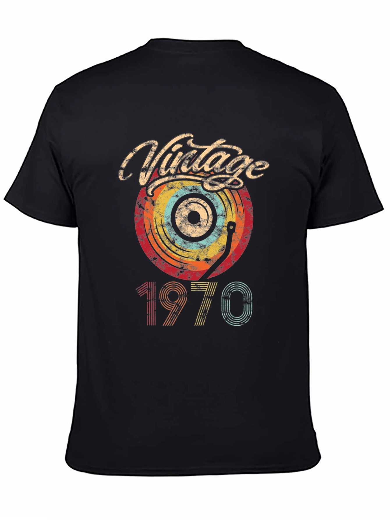 Vintage 1970 Record Player Graphic Tee