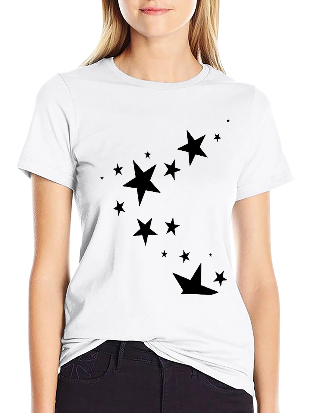 Starry Night Black Tee - Stylish Mens Casual Wear
