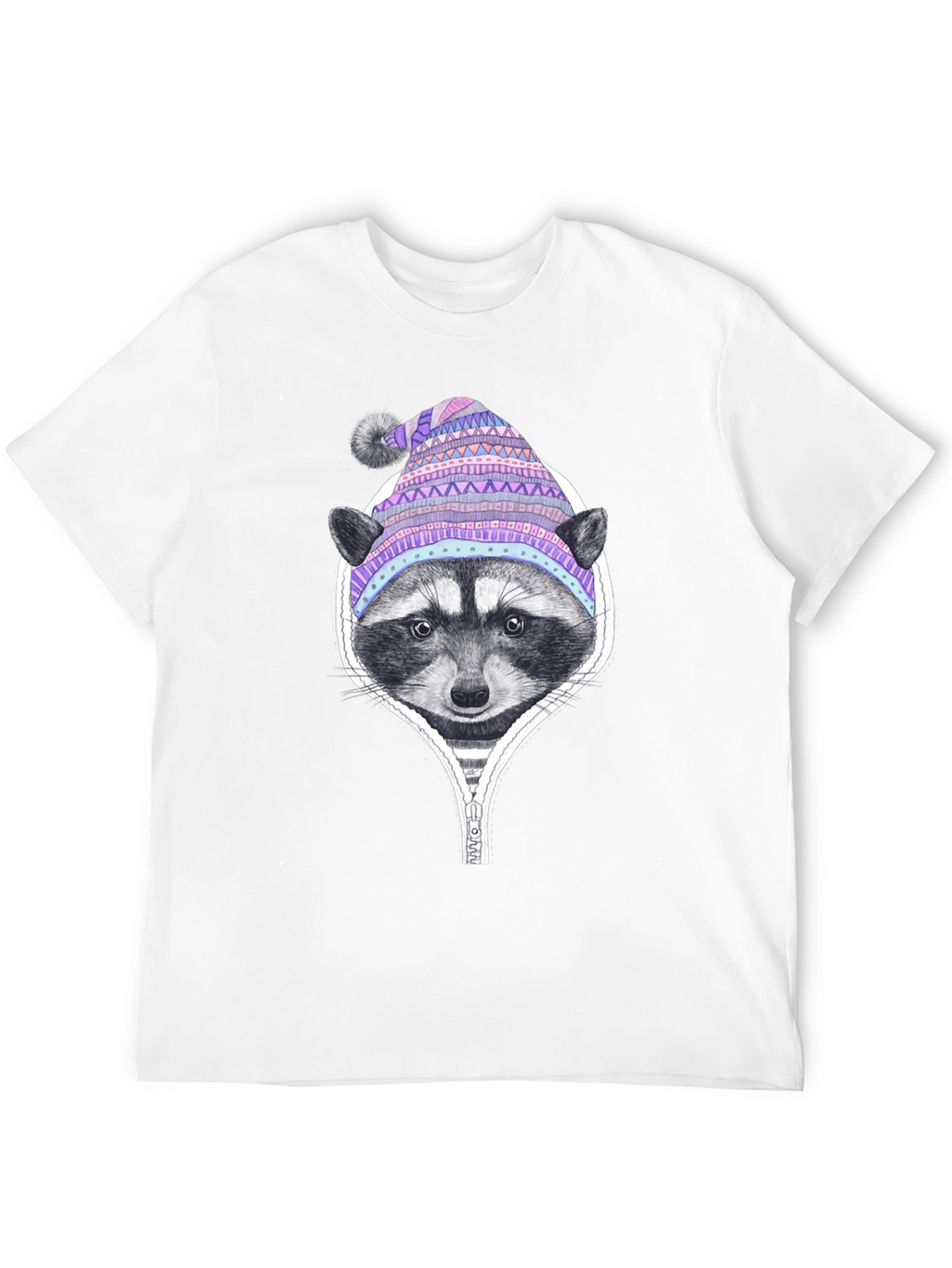 Raccoon in a Hat Graphic Tee - Black T-Shirt