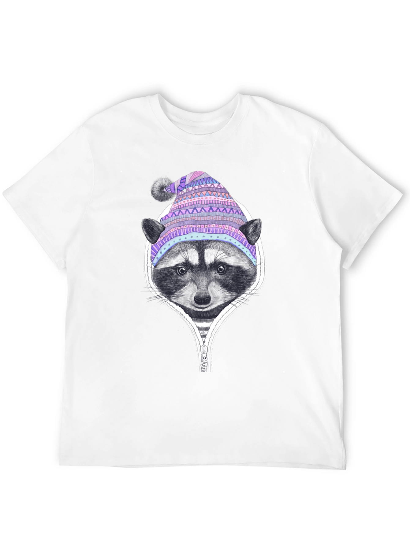 Raccoon in a Hat Graphic Tee - Black T-Shirt