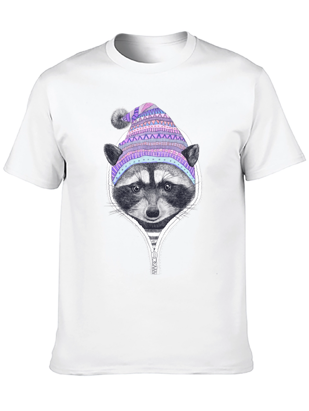 Raccoon in a Hat Graphic Tee - Black T-Shirt