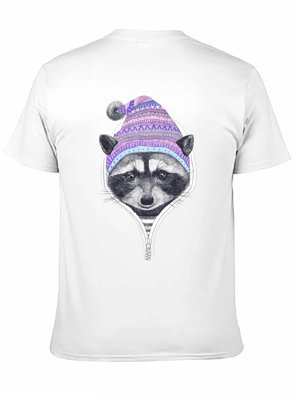 Raccoon in a Hat Graphic Tee - Black T-Shirt