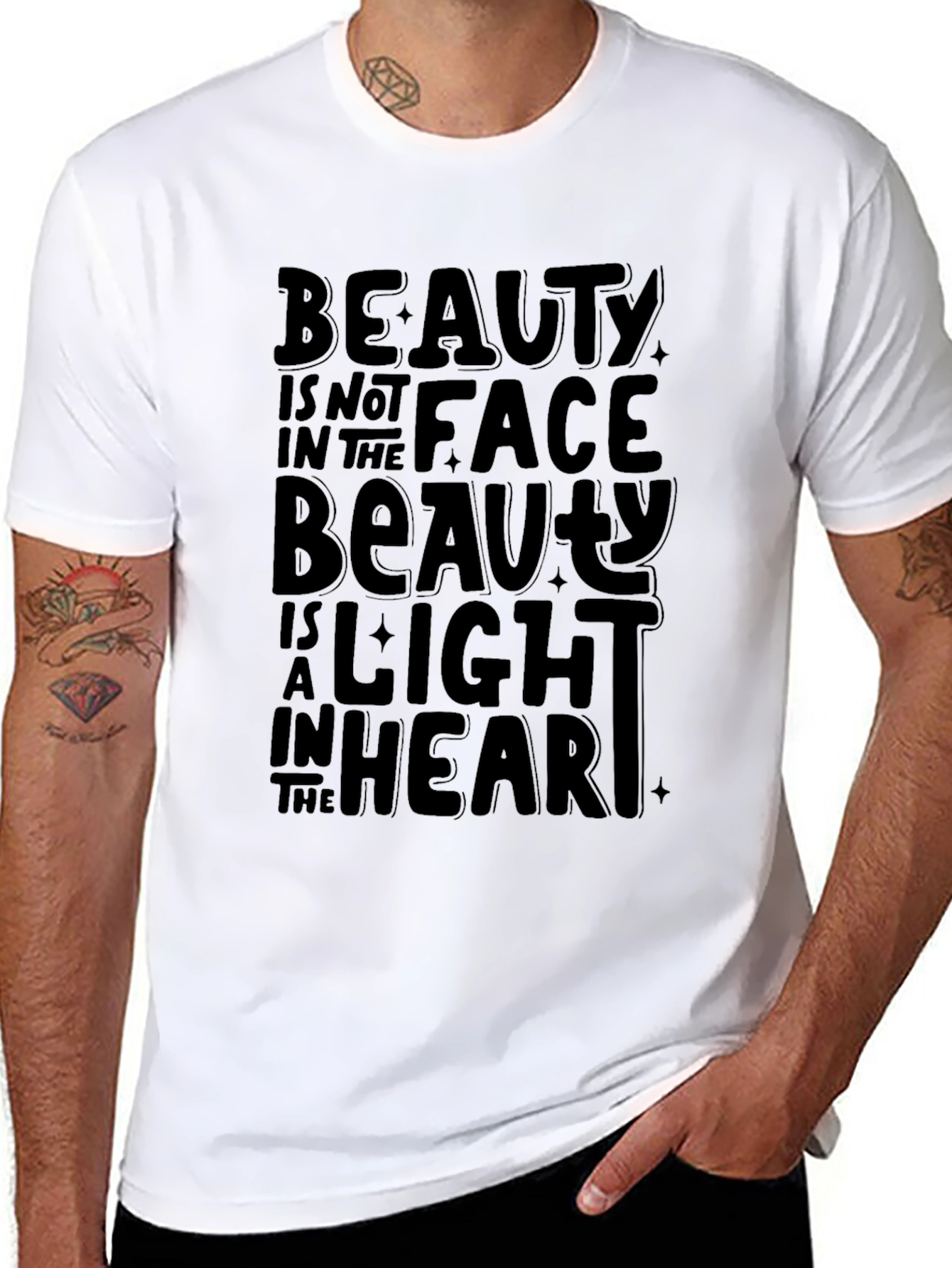 Beauty Within Black Graphic Tee