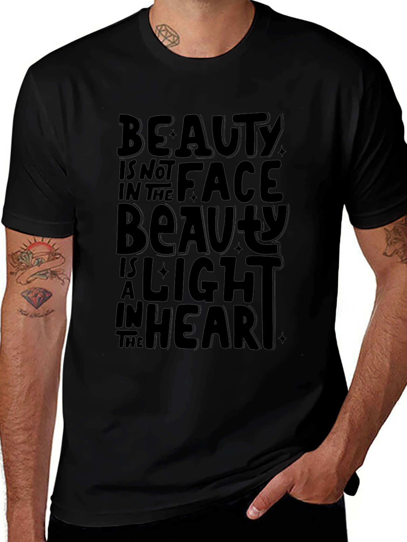 Beauty Within Black Graphic Tee