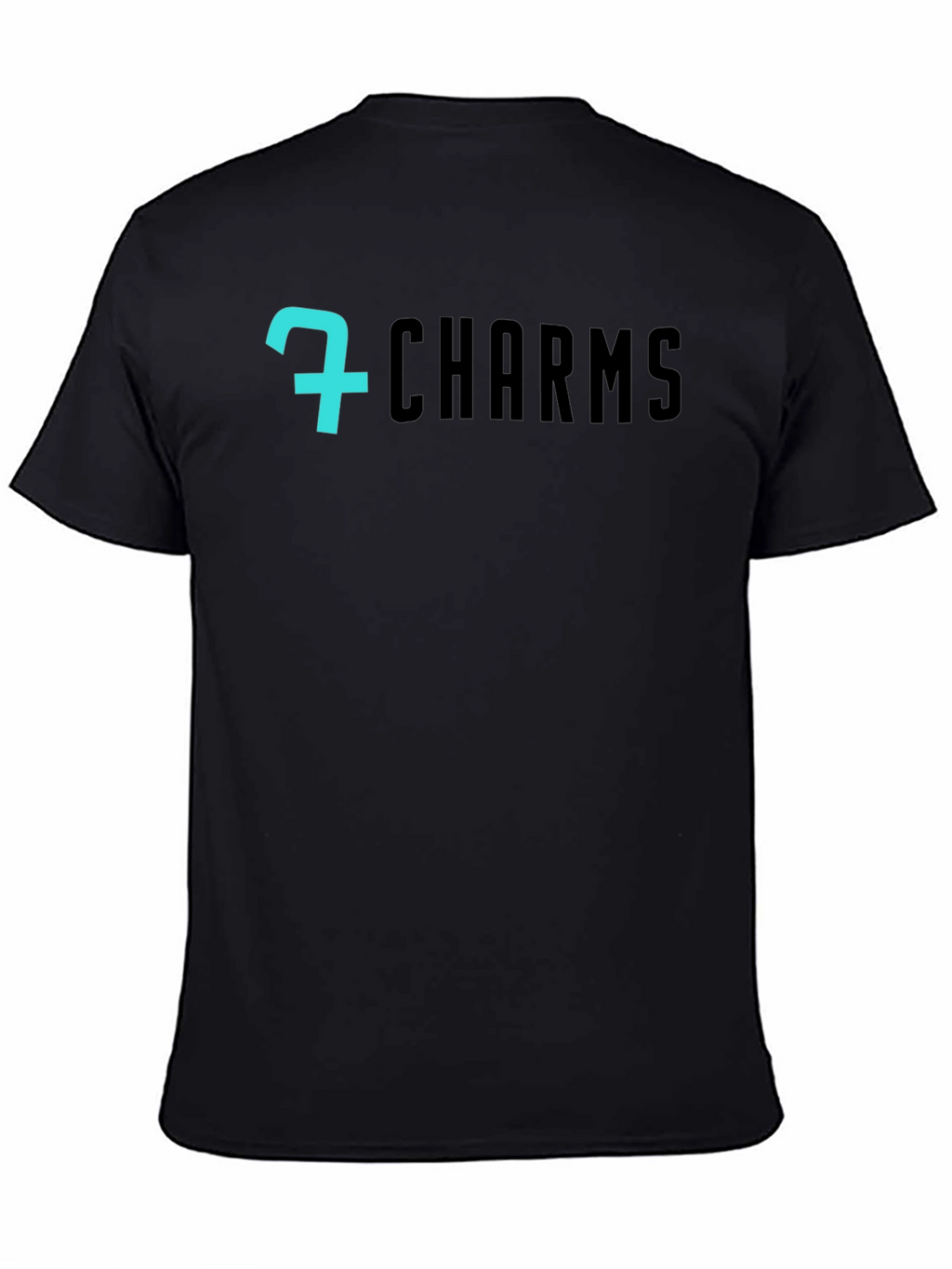 7 Charms Black Graphic Tee - Modern Style