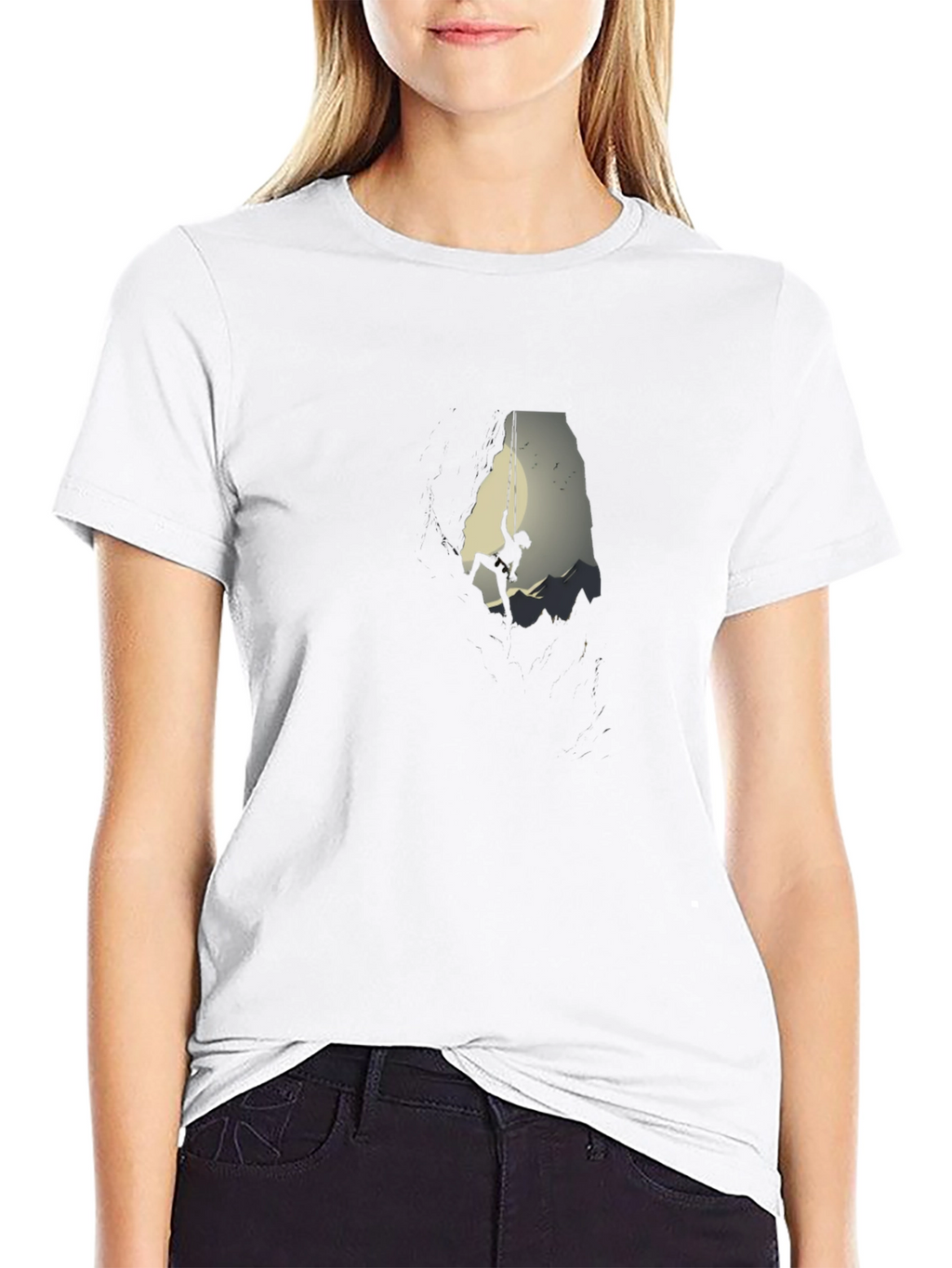 Climbing Silhouette Graphic T-Shirt