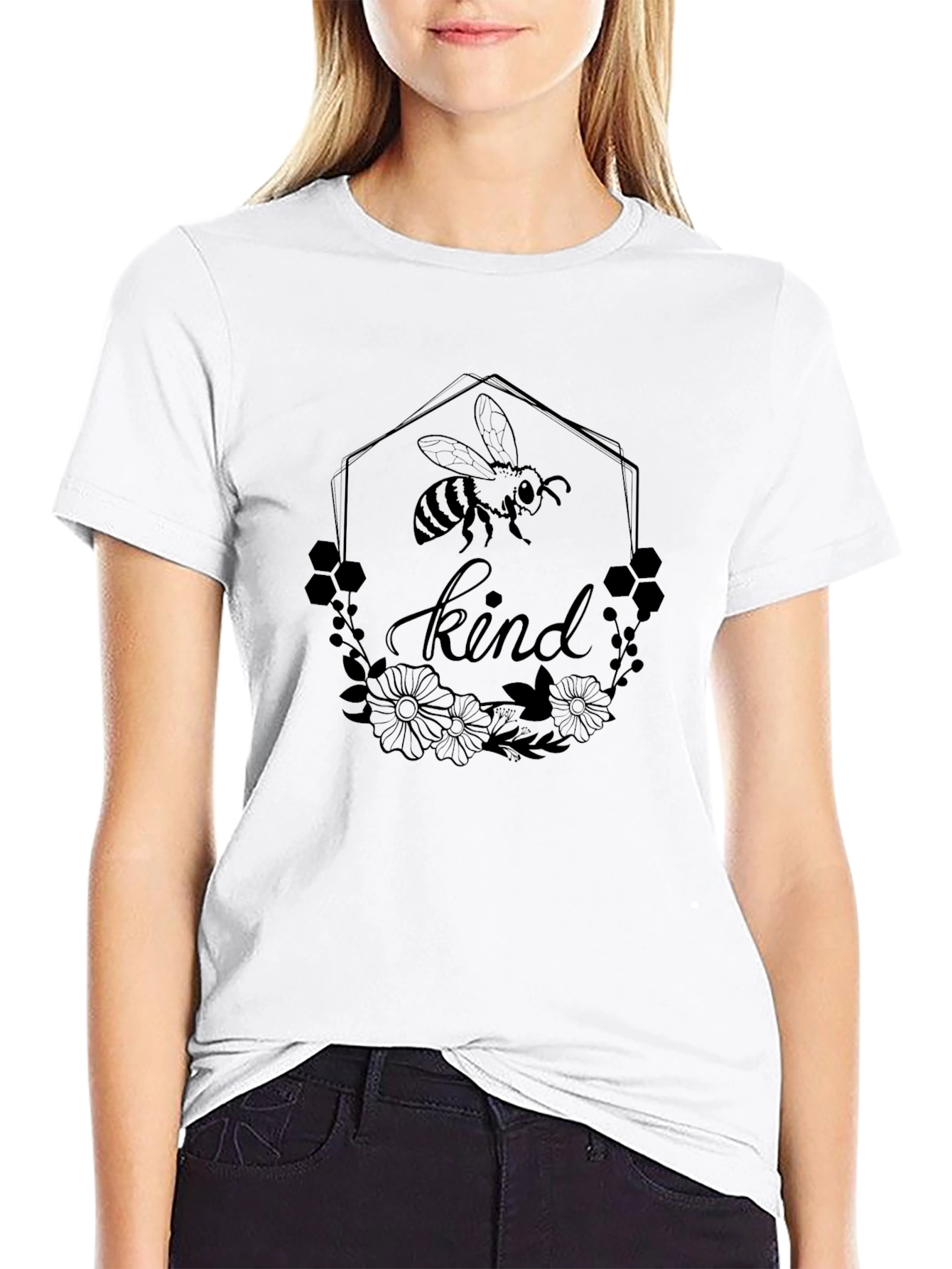 Bee Kind Graphic Tee - Unisex Black T-Shirt