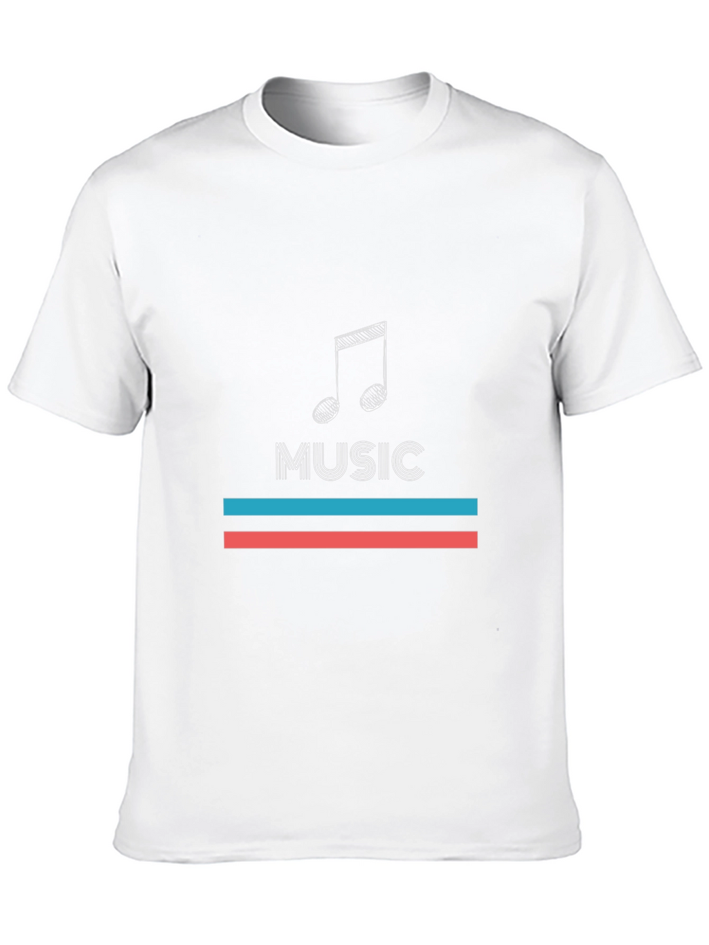 Music Note Graphic Black T-Shirt