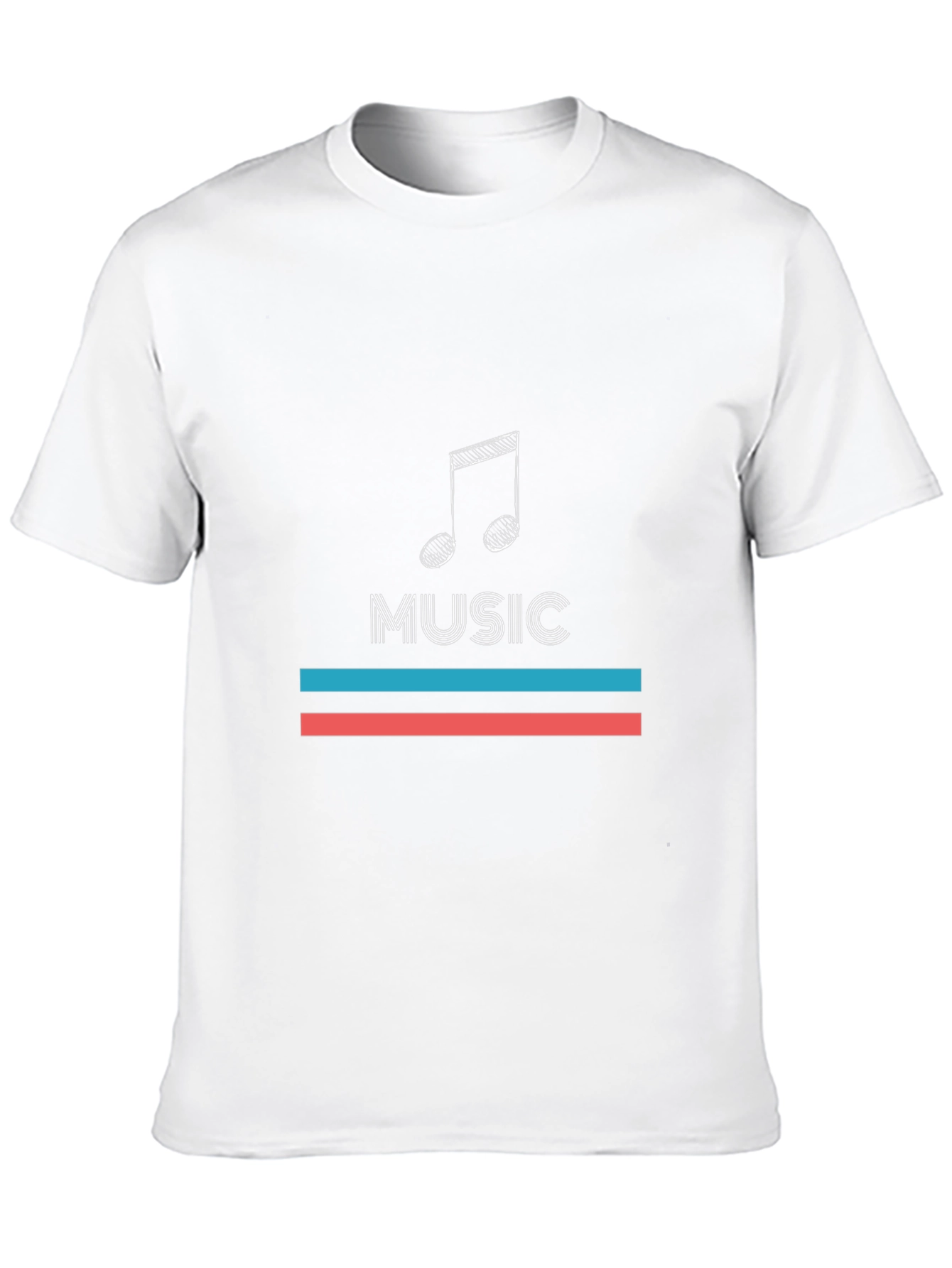 Music Note Graphic Black T-Shirt