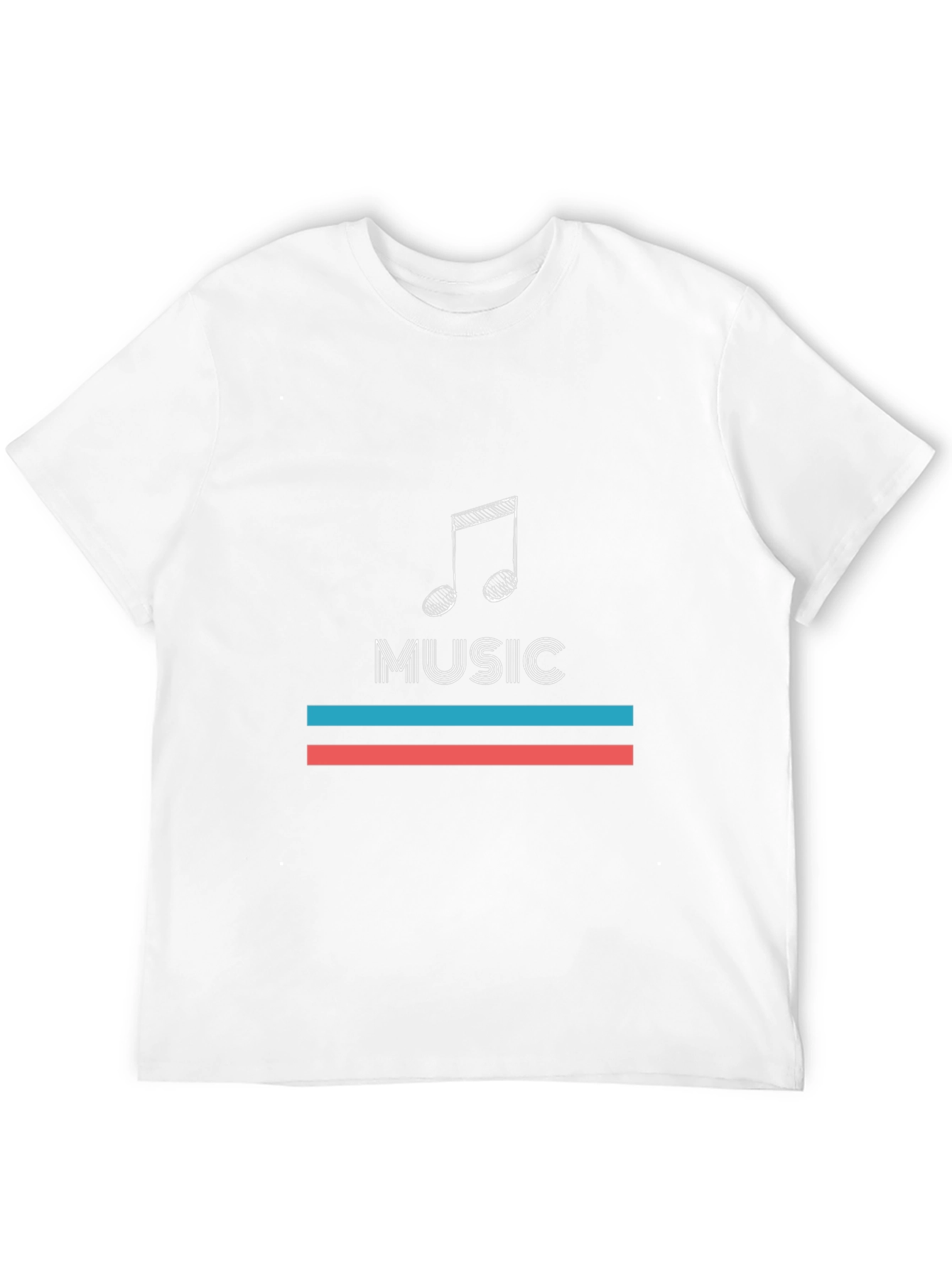 Music Note Graphic Black T-Shirt