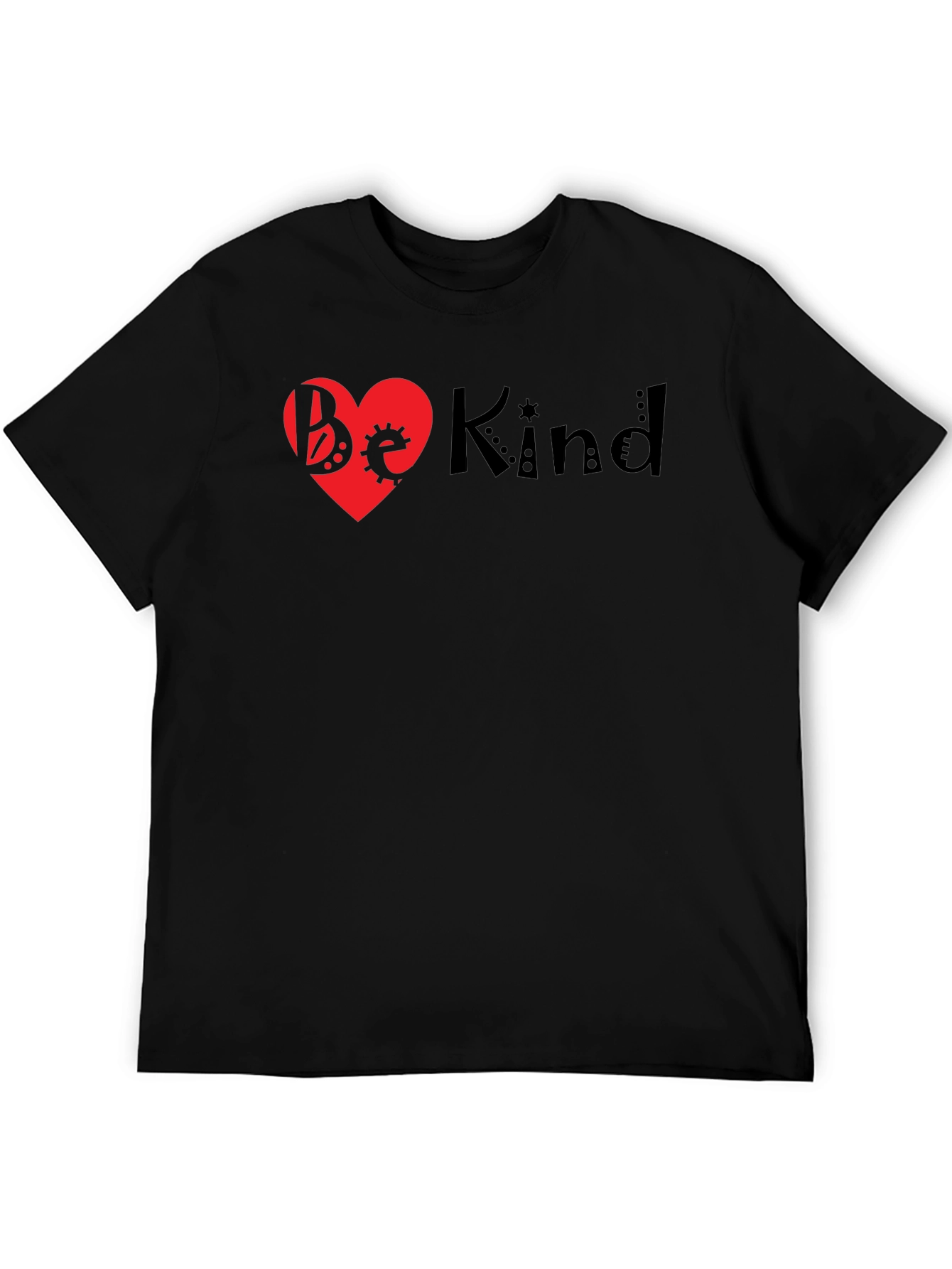 Be Kind Heart Graphic Tee - Black
