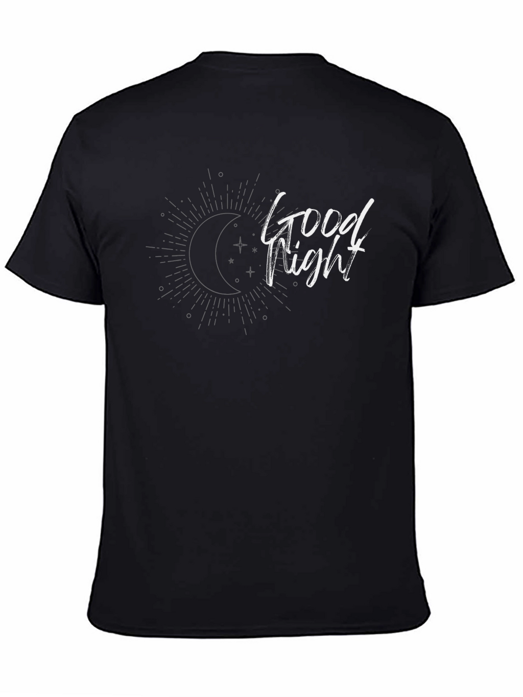 Good Night Graphic Tee - Black Casual T-Shirt