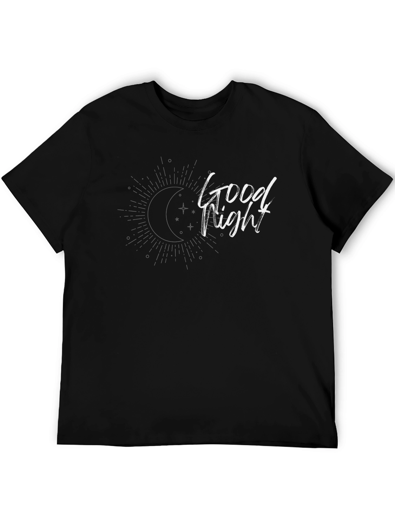 Good Night Graphic Tee - Black Casual T-Shirt