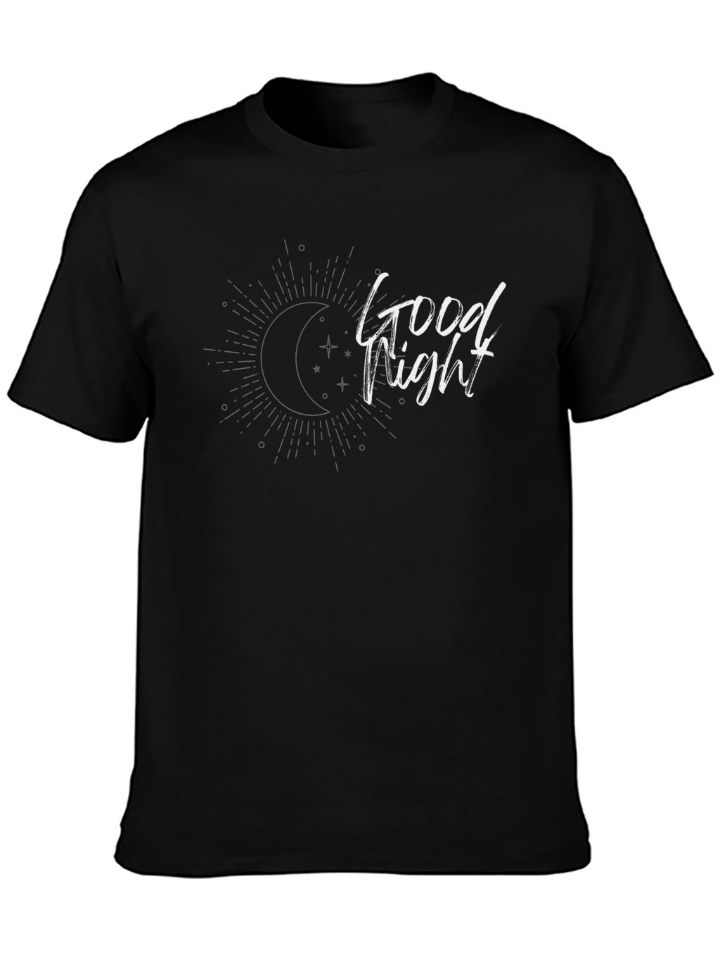 Good Night Graphic Tee - Black Casual T-Shirt