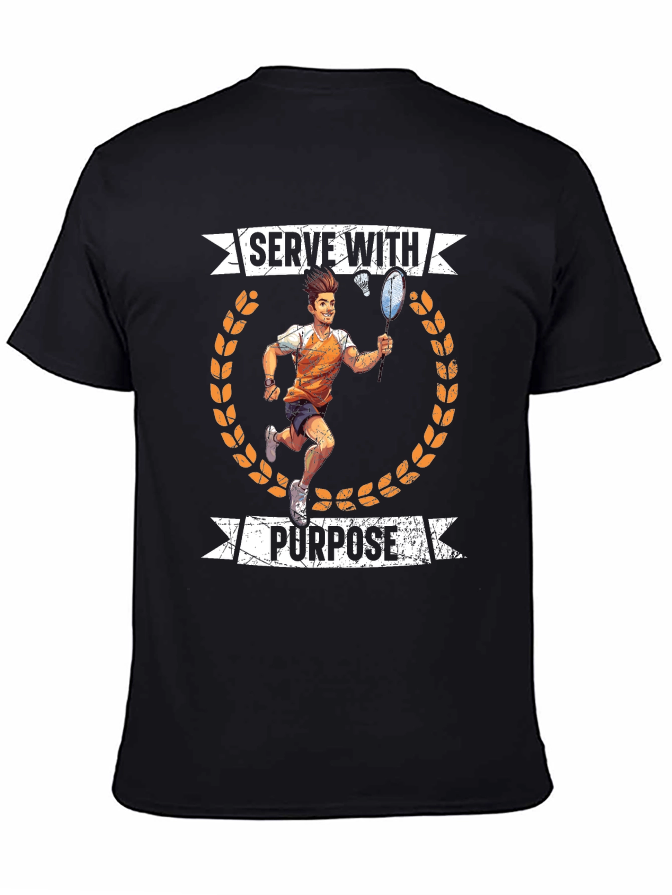 Serve With Purpose Badminton Graphic T-Shirt