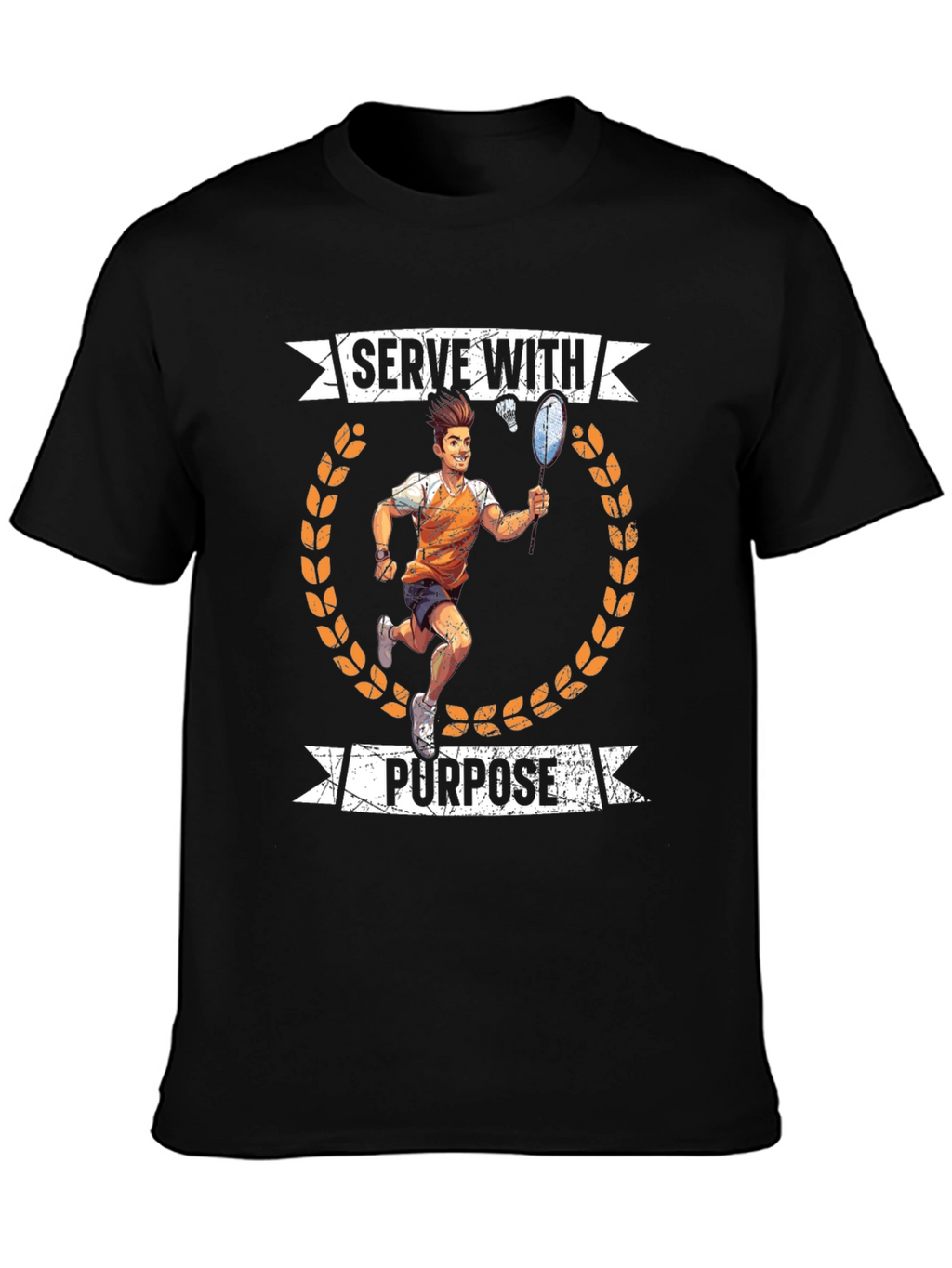 Serve With Purpose Badminton Graphic T-Shirt