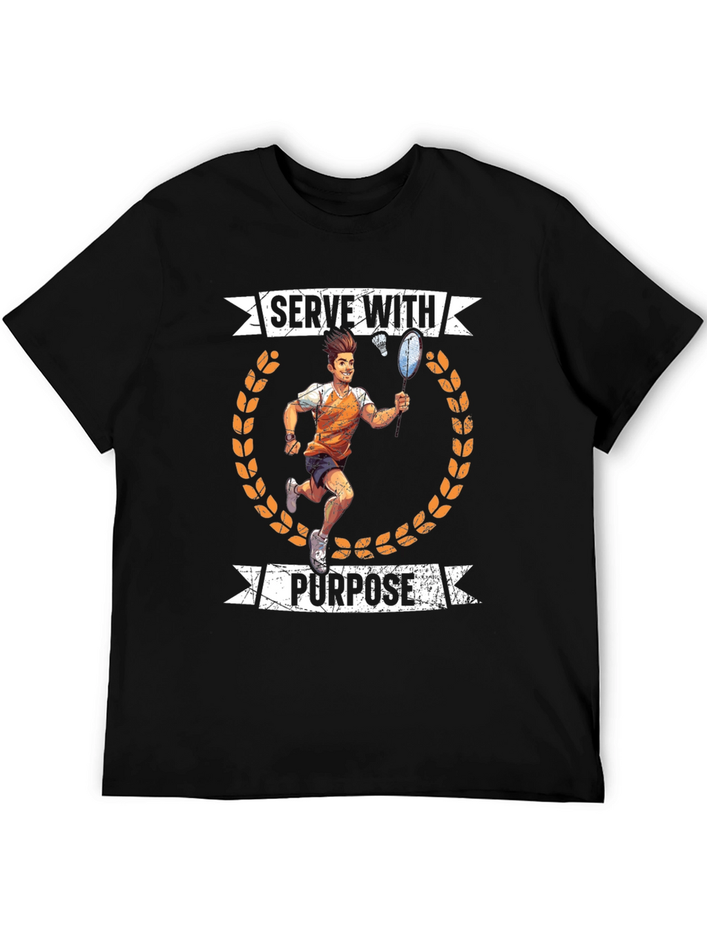 Serve With Purpose Badminton Graphic T-Shirt