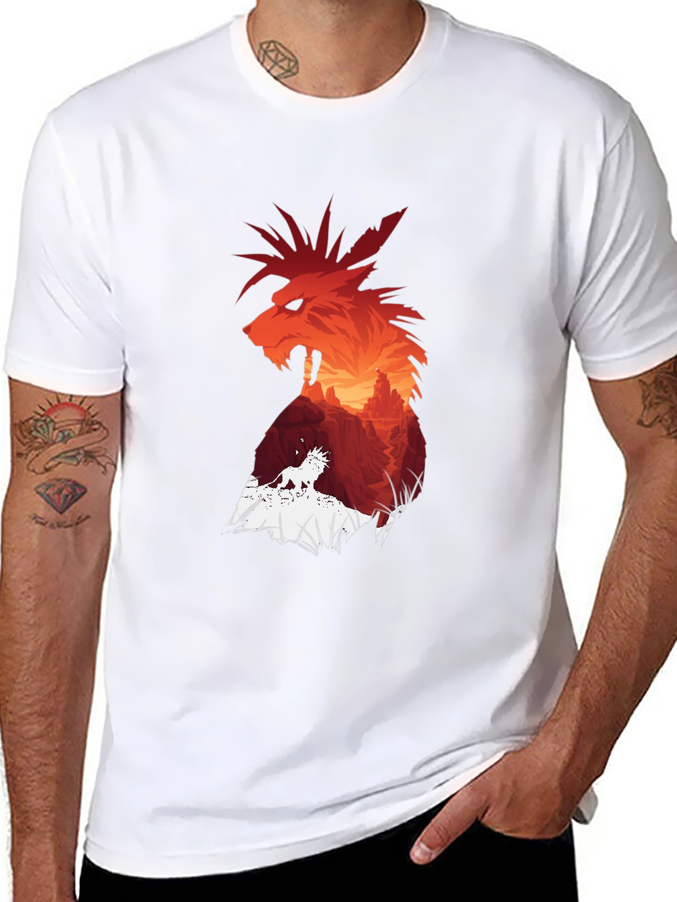 Red XIII T-Shirt - Final Fantasy VII Inspired