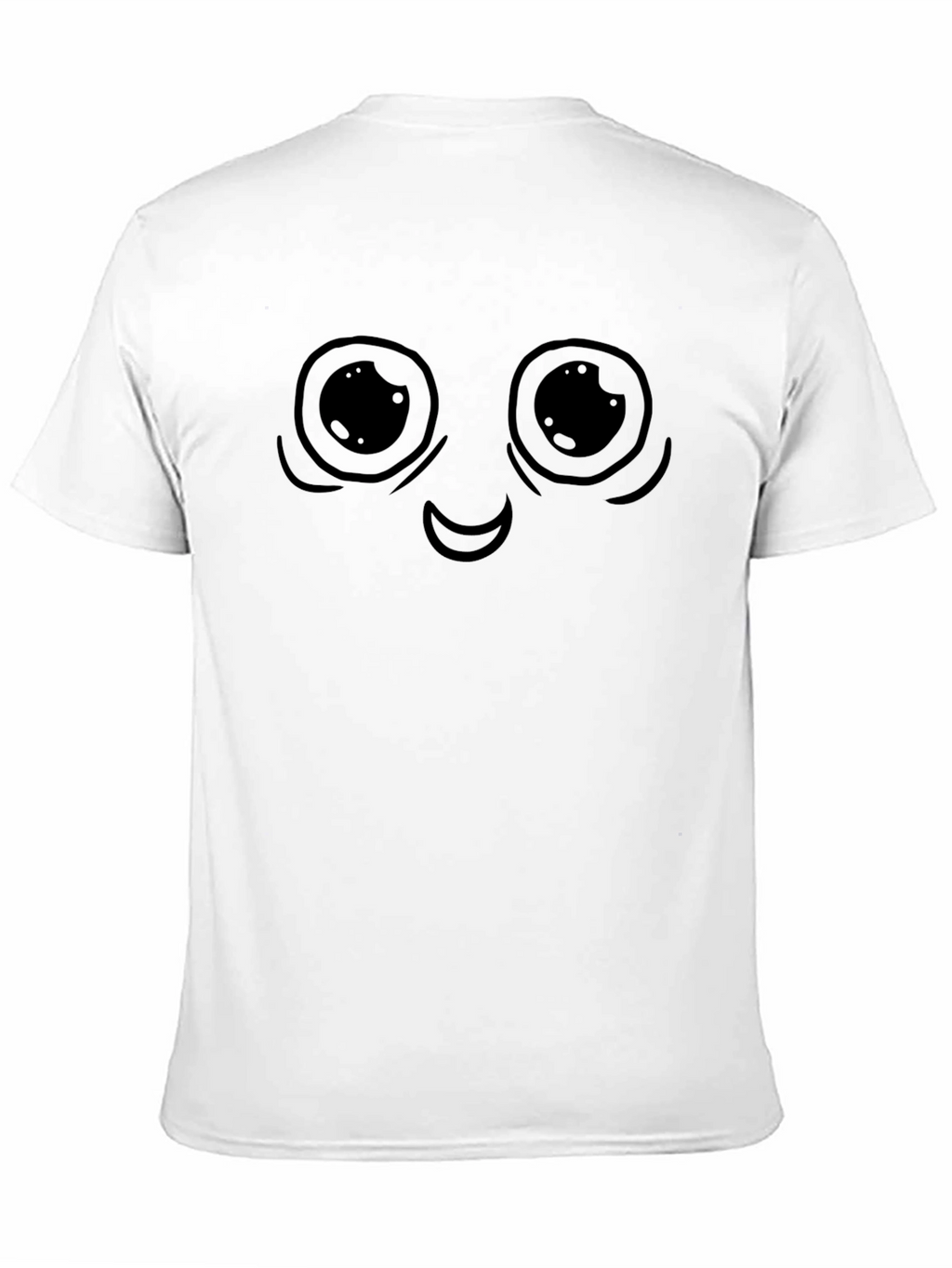 Cartoon Face Graphic Black T-Shirt