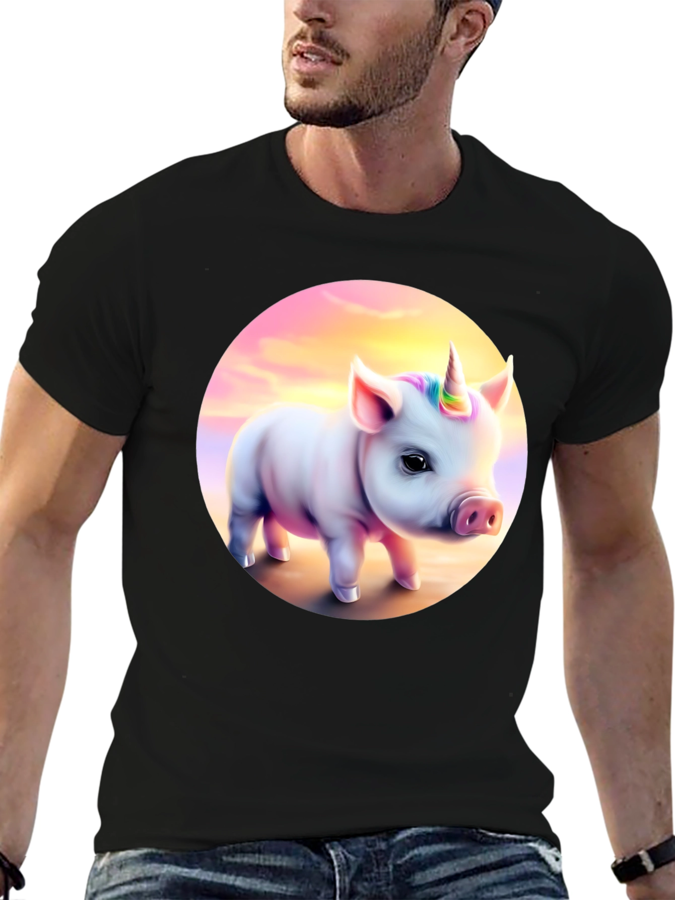 Pig Unicorn T-Shirt - Cute Animal Graphic Tee