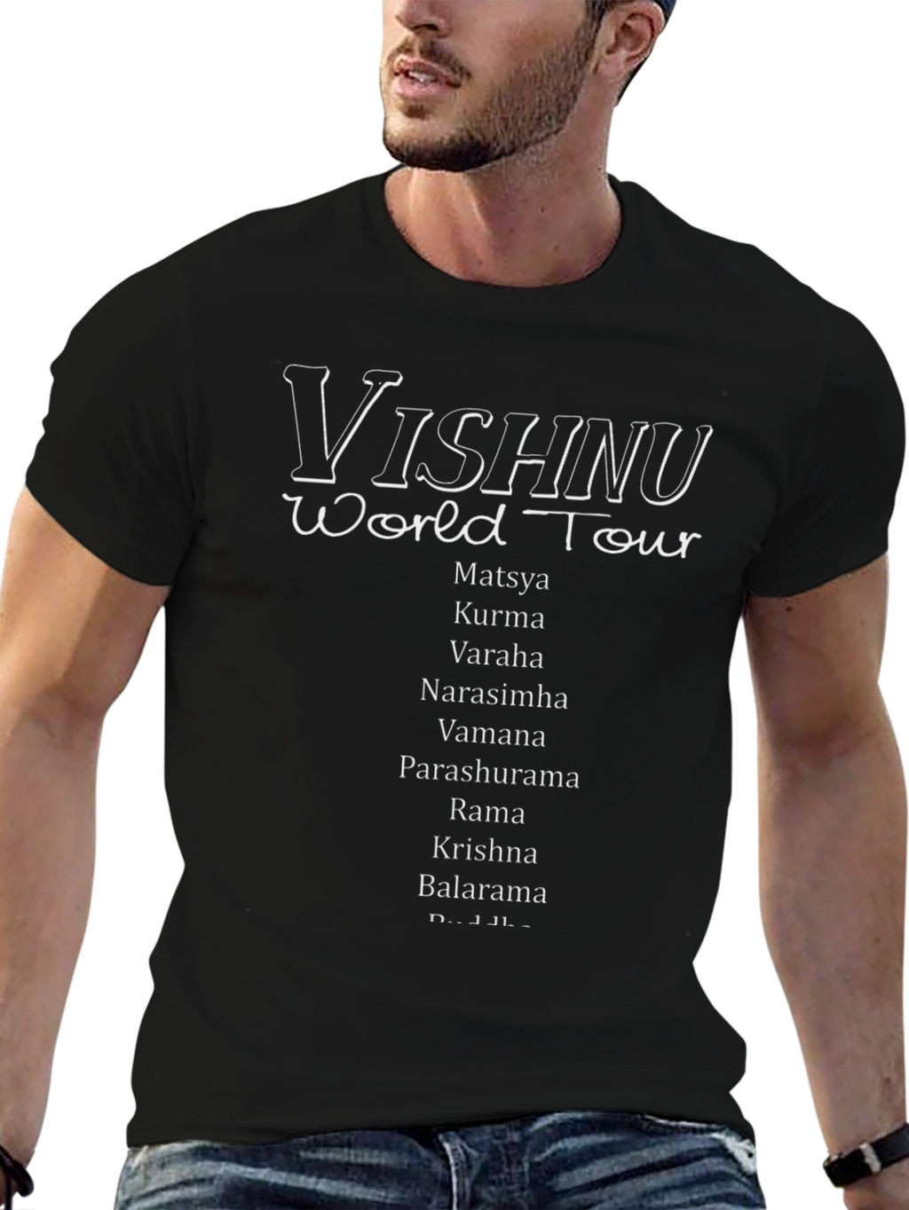 Vishnu World Tour Black Graphic Tee