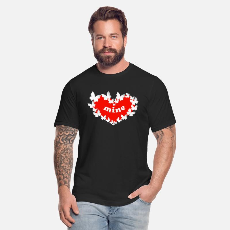 Mine. Red Heart framed by Flying Butterflyes