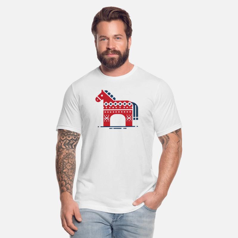 Minimalist Red Nordic Dala Horse Design