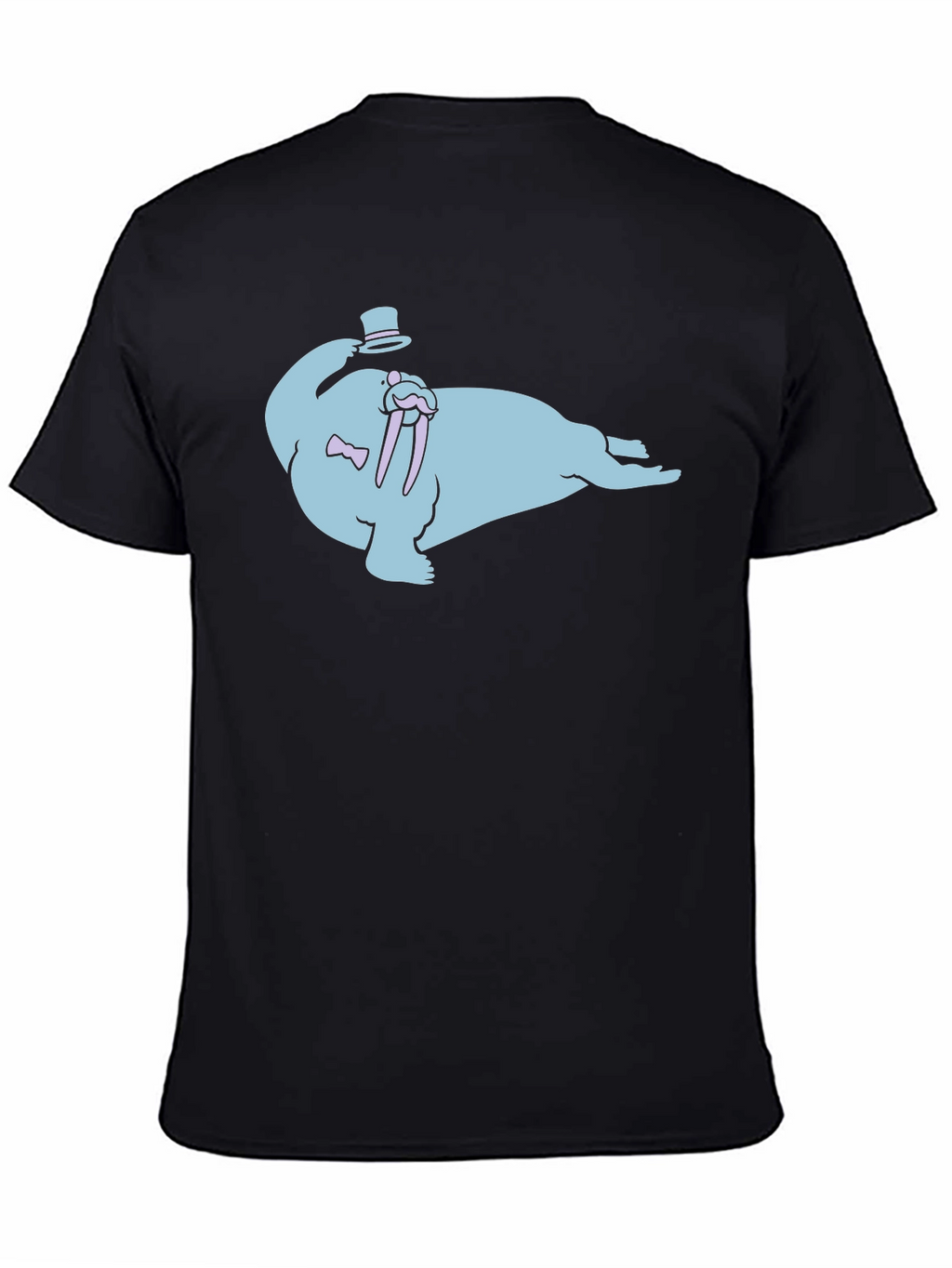 Gentleman Walrus Graphic T-Shirt - Black