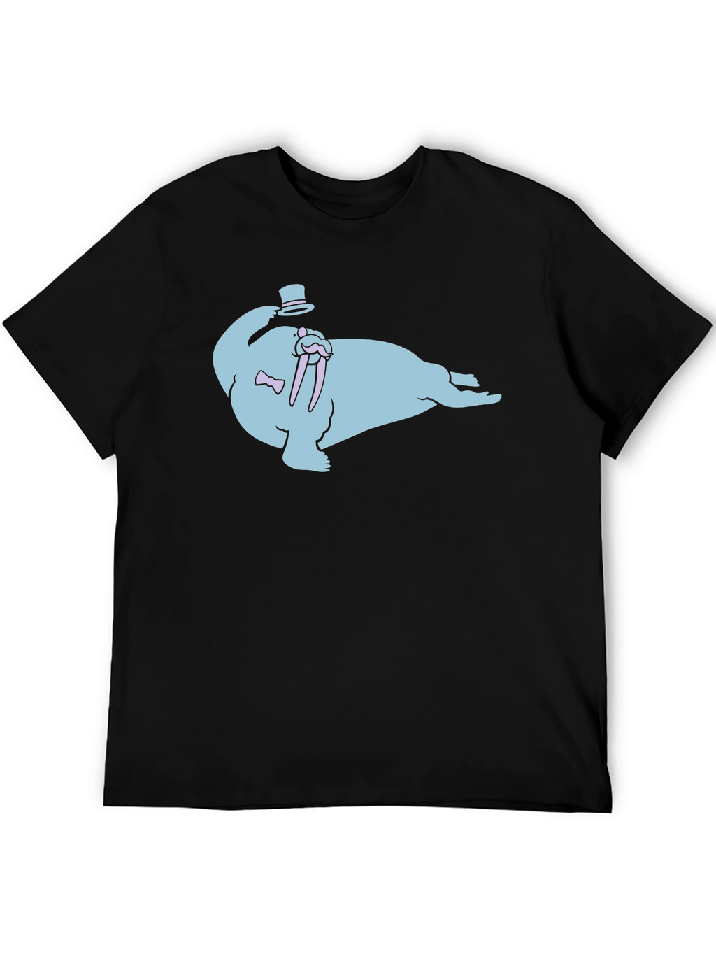 Gentleman Walrus Graphic T-Shirt - Black