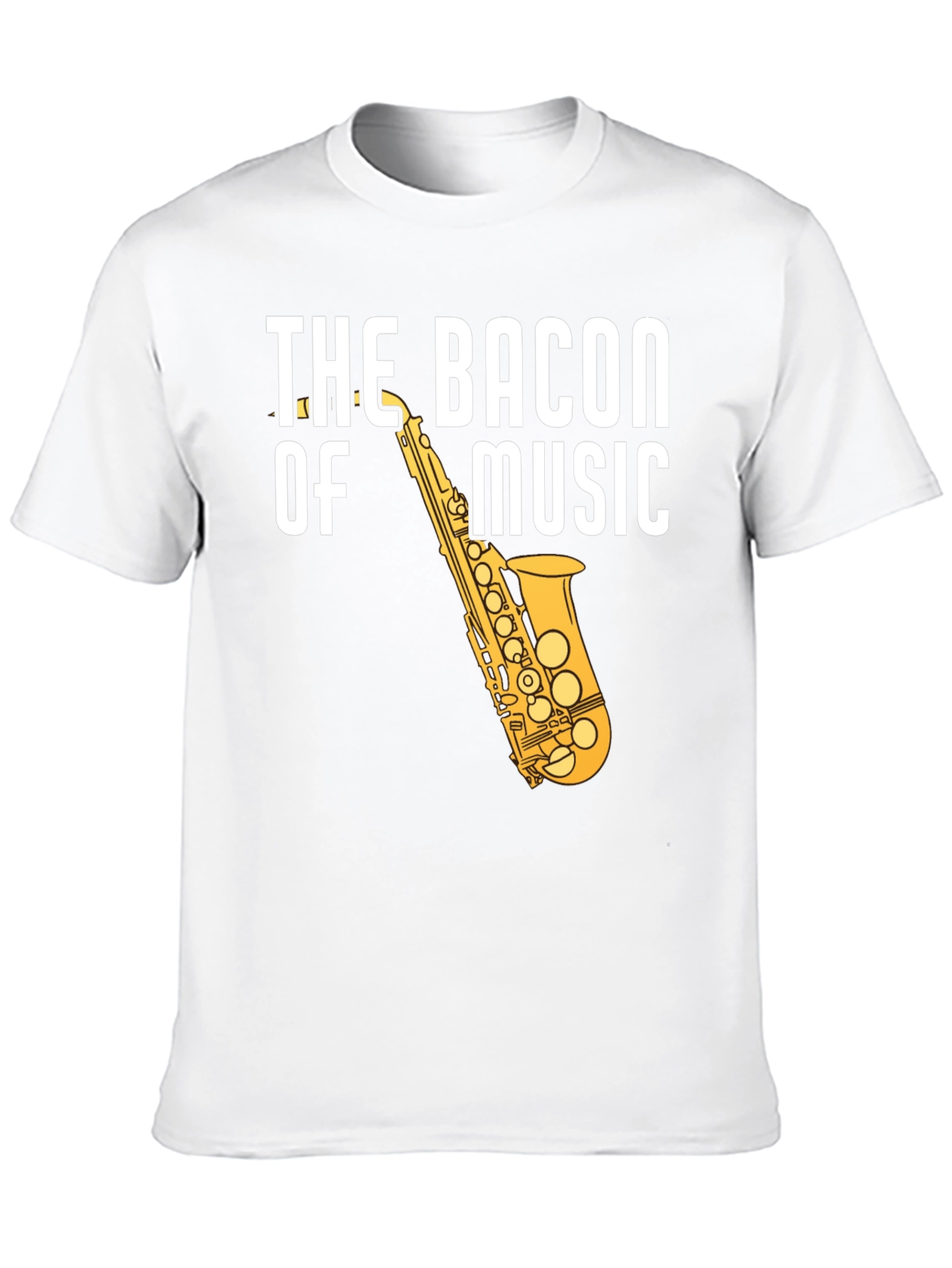 The Bacon of Music Saxophone Graphic T-Shirt