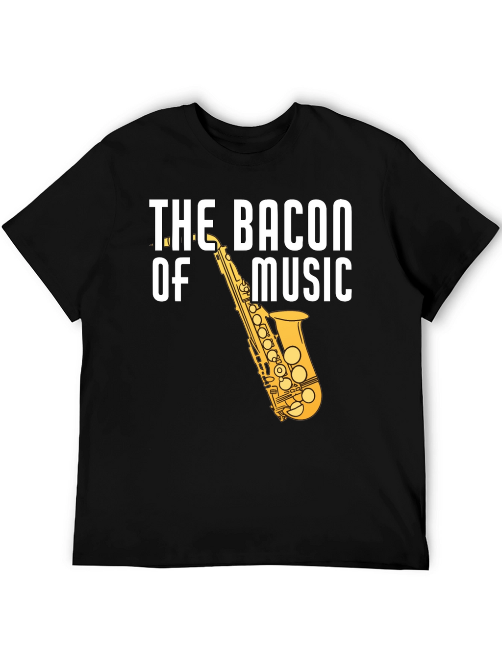 The Bacon of Music Saxophone Graphic T-Shirt