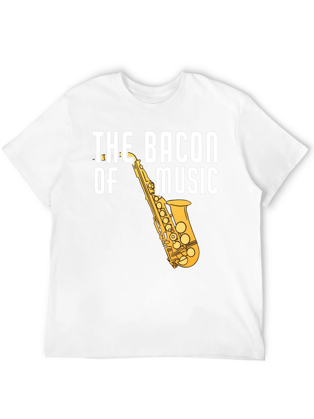 The Bacon of Music Saxophone Graphic T-Shirt