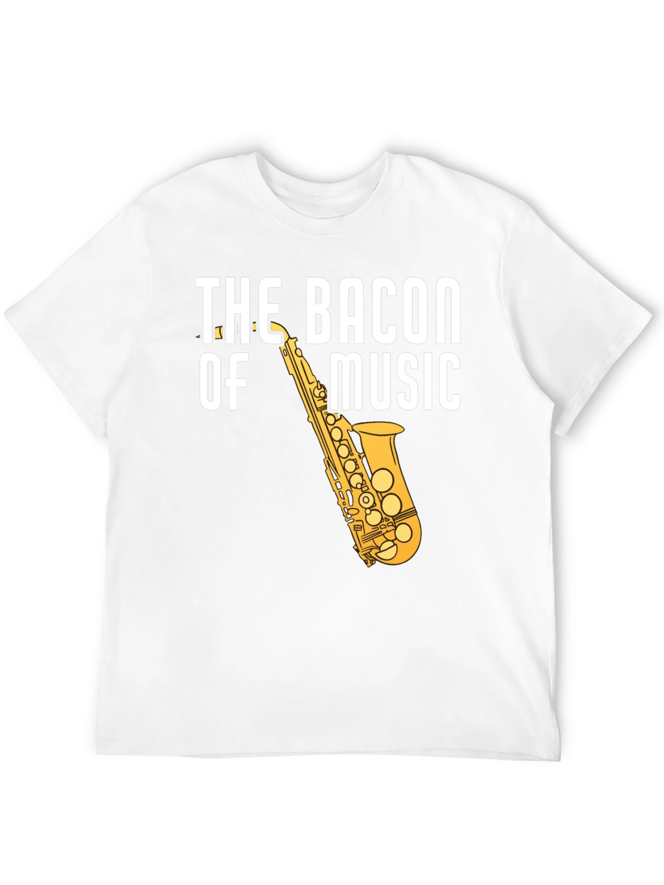 The Bacon of Music Saxophone Graphic T-Shirt