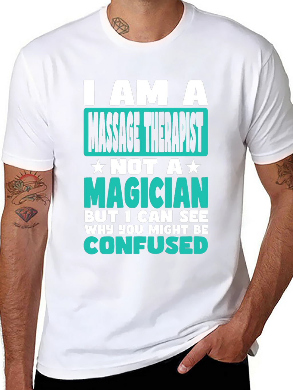 Massage Therapist T-Shirt Funny Magician Gift