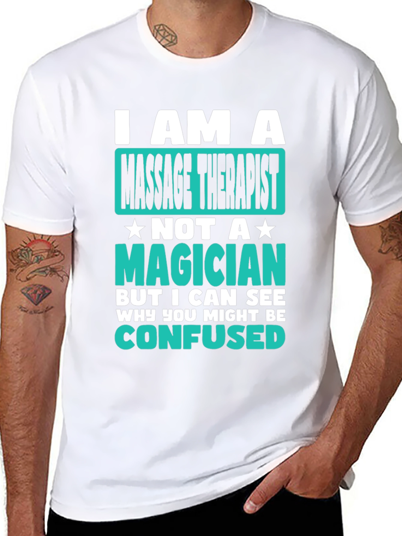 Massage Therapist T-Shirt Funny Magician Gift