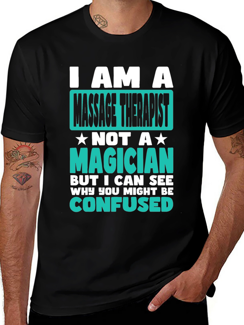 Massage Therapist T-Shirt Funny Magician Gift