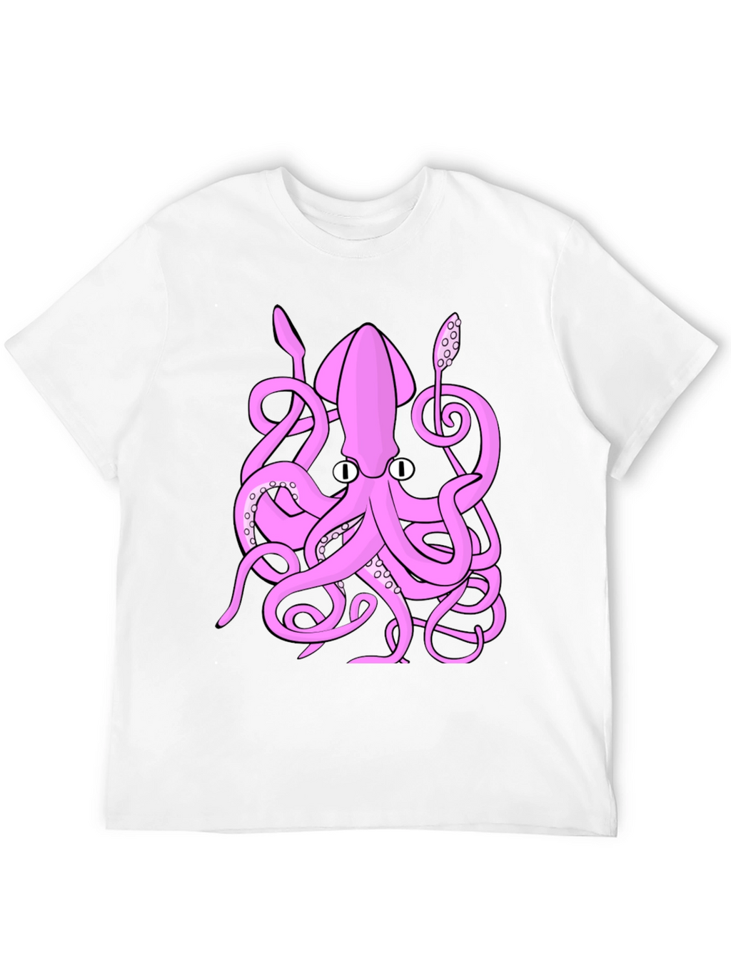 Pink Octopus Graphic T-Shirt - Sea Creature Tee