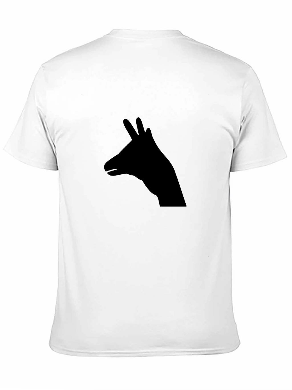 Black Llama Silhouette Graphic Tee - Casual Comfort