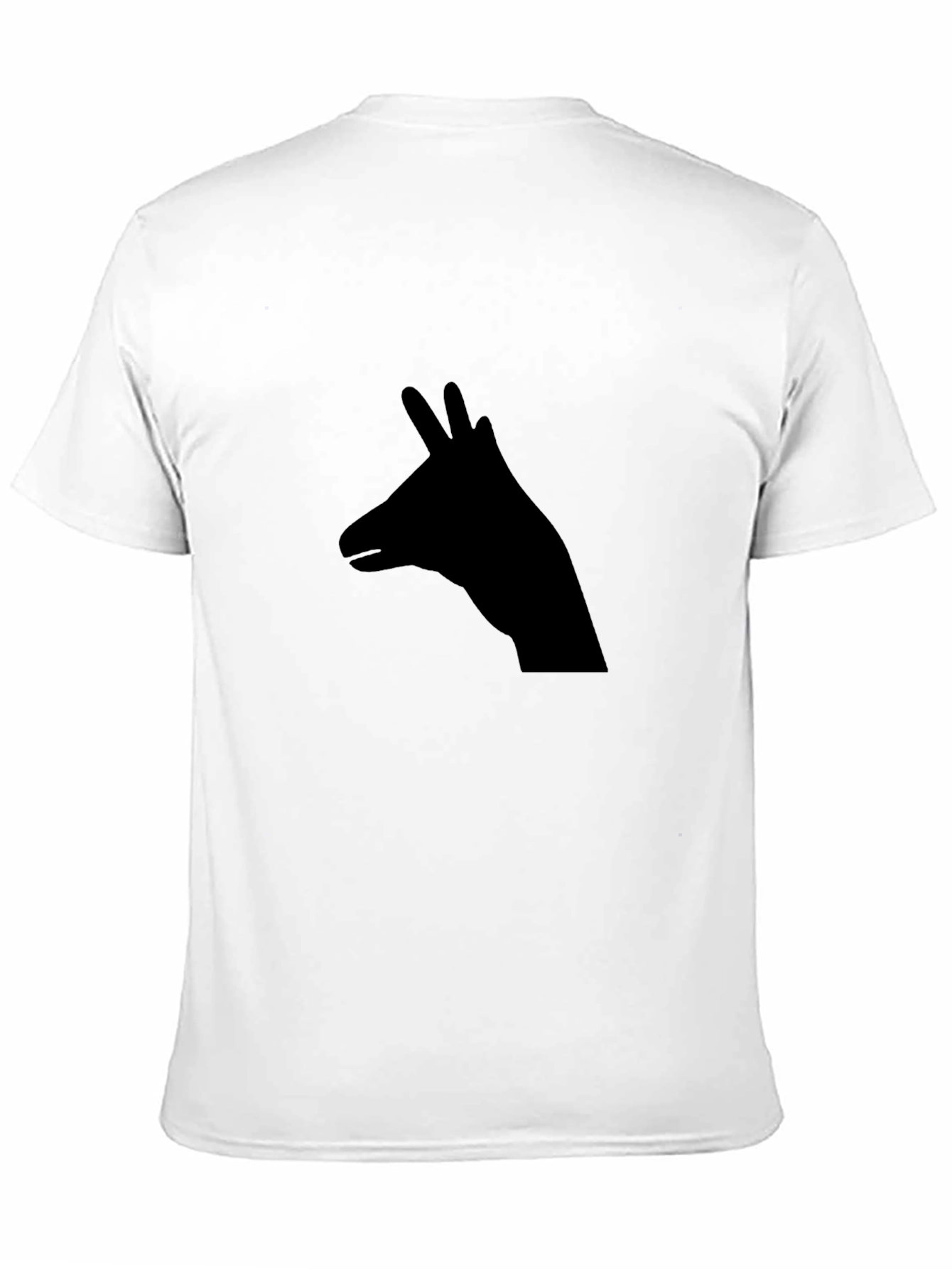 Black Llama Silhouette Graphic Tee - Casual Comfort