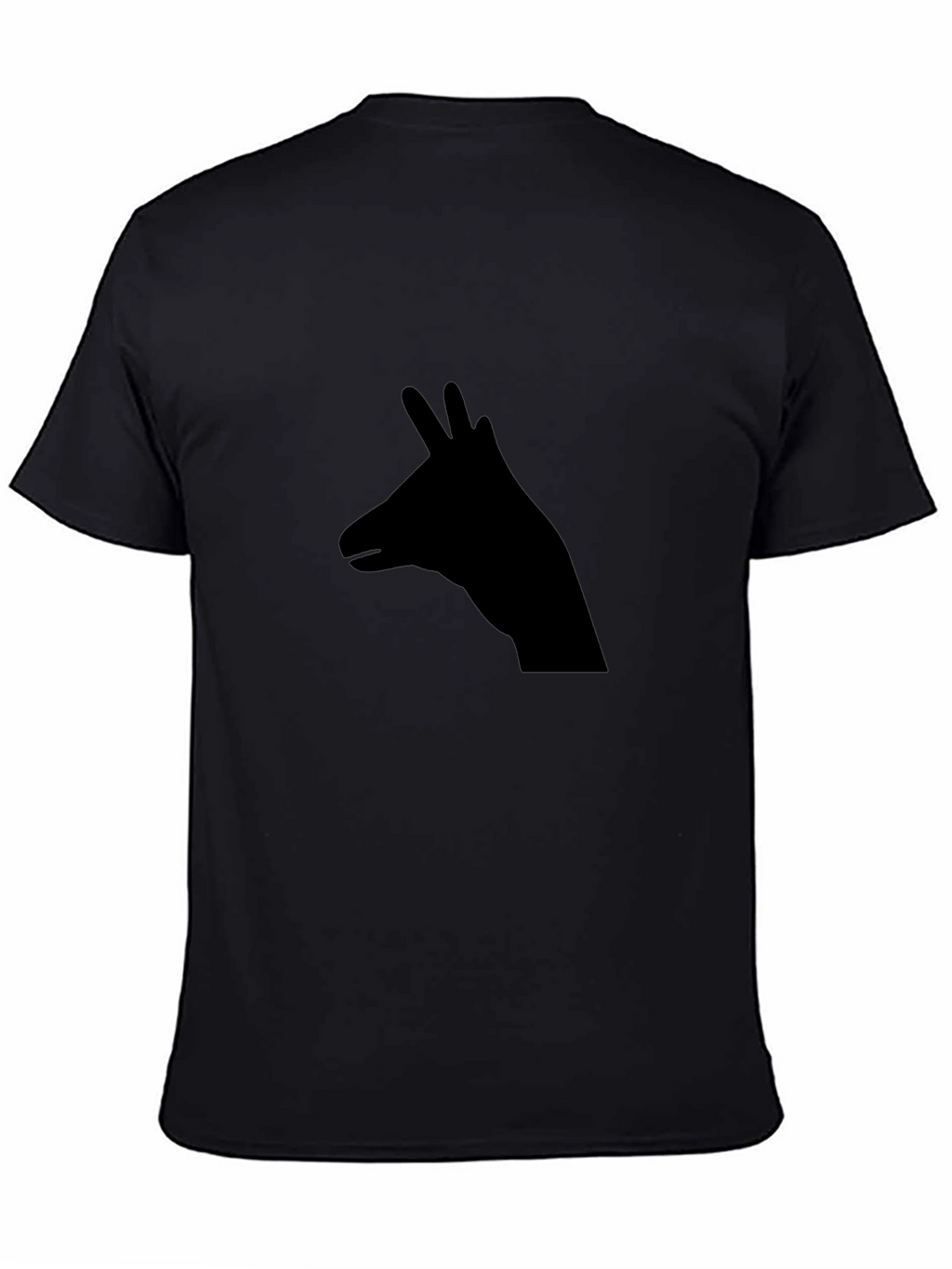 Black Llama Silhouette Graphic Tee - Casual Comfort