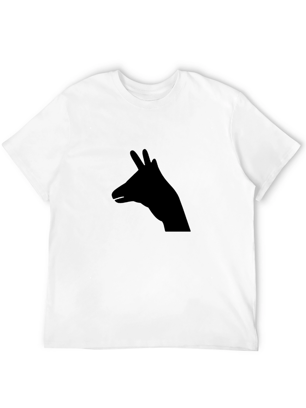 Black Llama Silhouette Graphic Tee - Casual Comfort