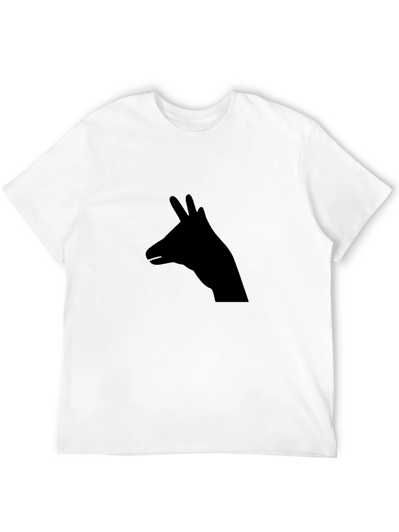 Black Llama Silhouette Graphic Tee - Casual Comfort