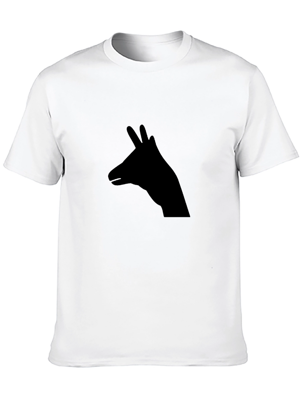 Black Llama Silhouette Graphic Tee - Casual Comfort