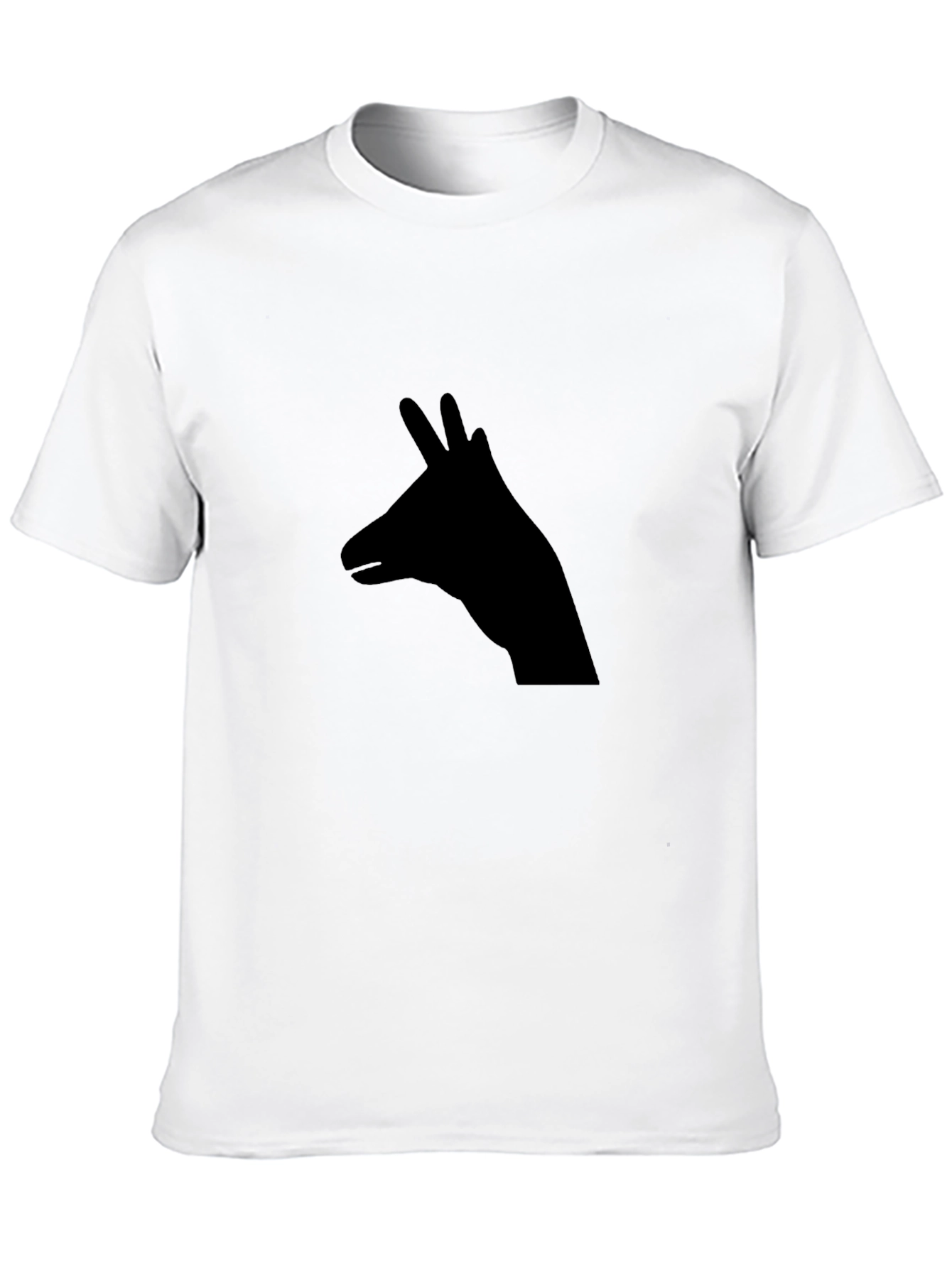 Black Llama Silhouette Graphic Tee - Casual Comfort