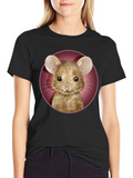 Mouse Graphic Tee - Cute Animal T-Shirt