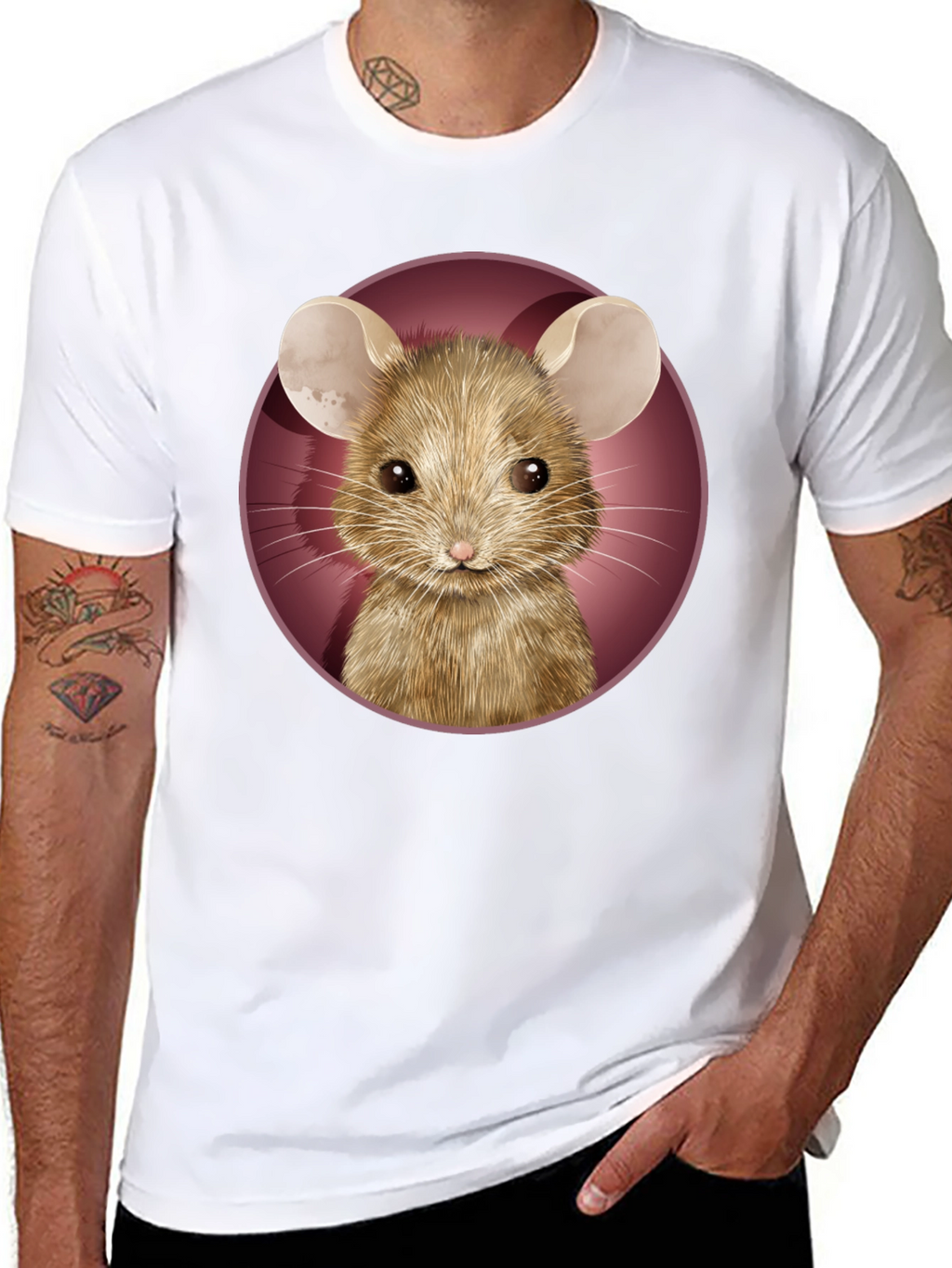 Mouse Graphic Tee - Cute Animal T-Shirt