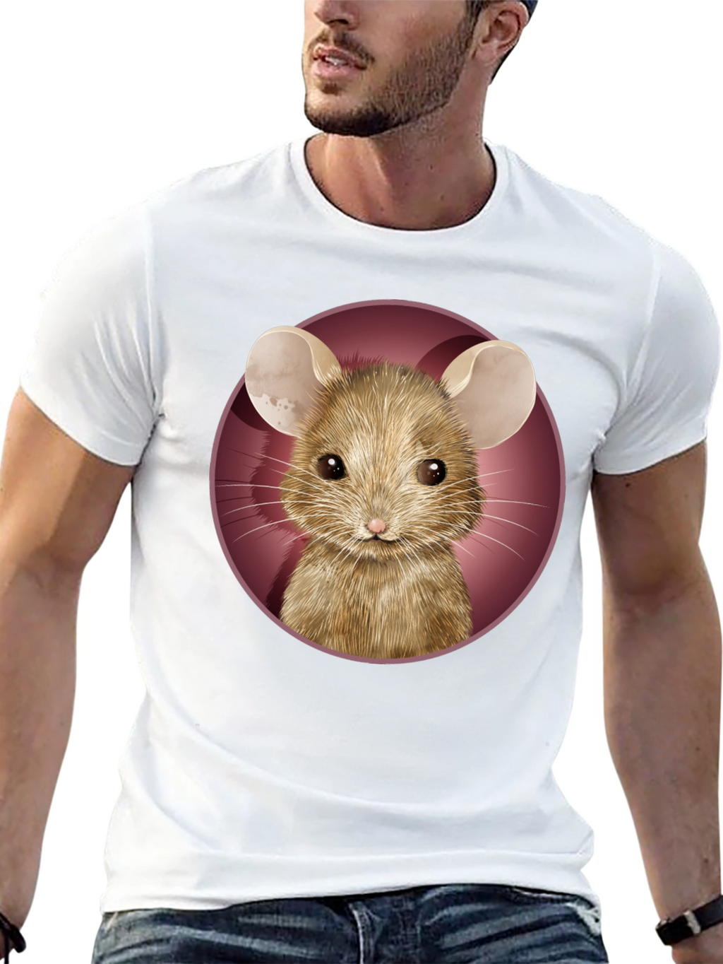 Mouse Graphic Tee - Cute Animal T-Shirt