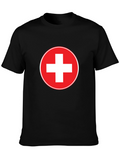 Swiss Flag T-Shirt - Red and White Cross Design
